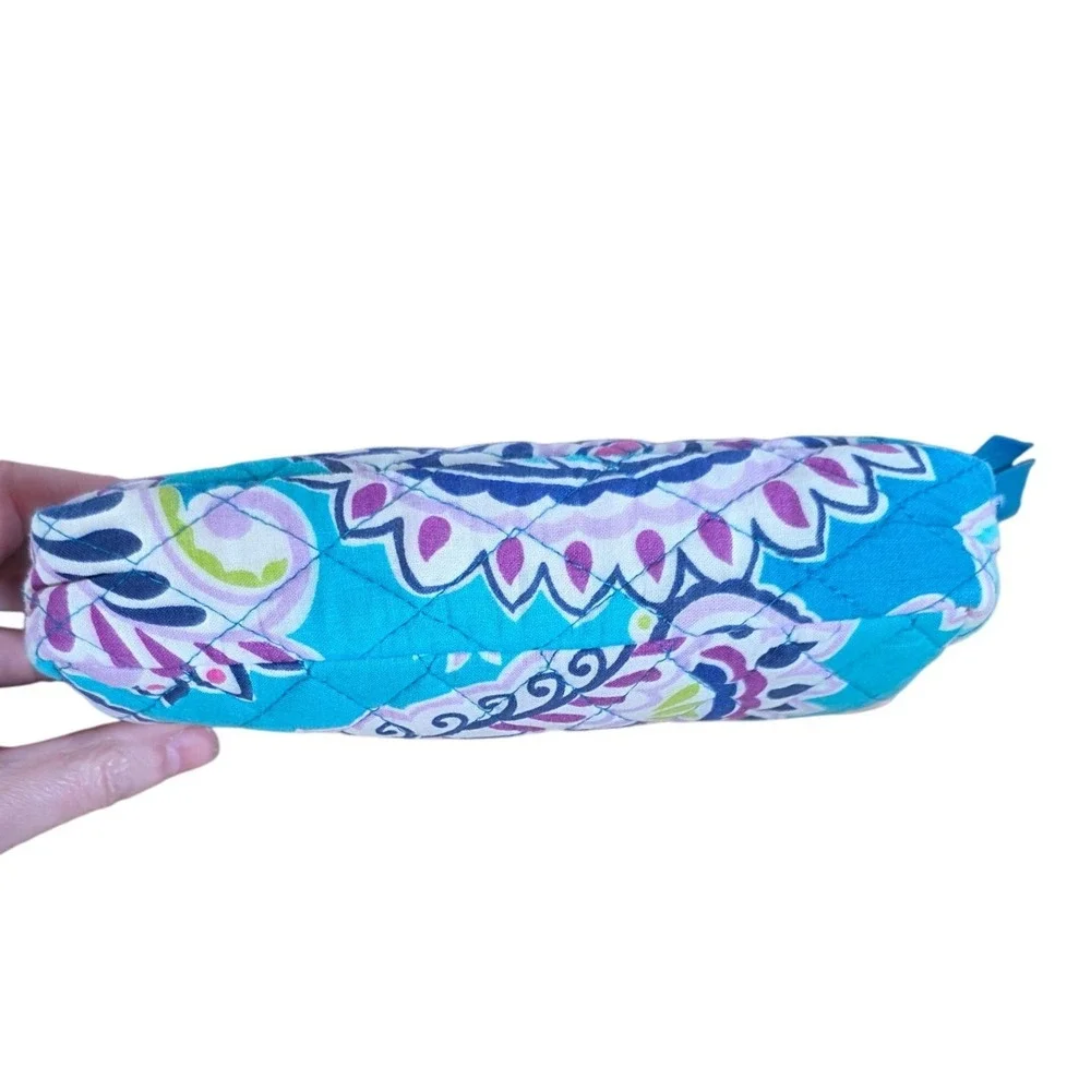 Vera Bradley retired Waikiki Paisley quilted zippered pencil cosmetic bag